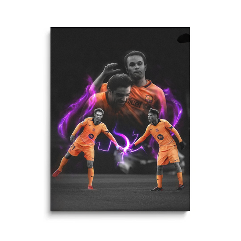 Barcelona Legends Connection Motivational Canvas Art