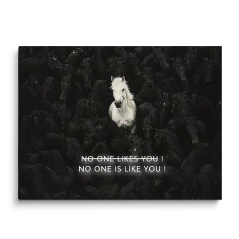 Be Unique Inspirational Quote Canvas Wall Art