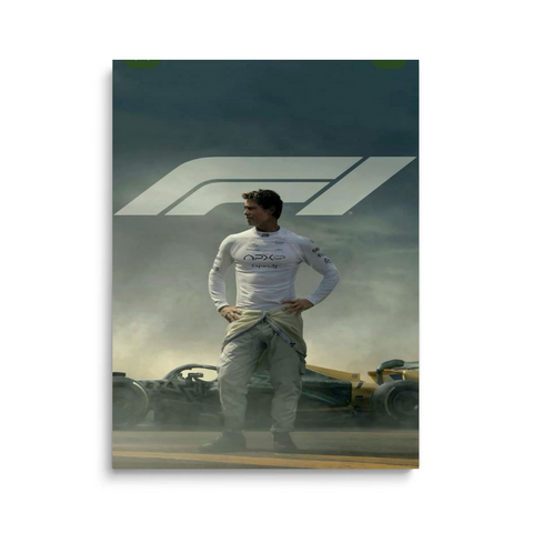 F1 Brad Pitt Motivational Canvas Wall Art