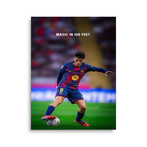 Pedri Barcelona Magic Feet Canvas Art