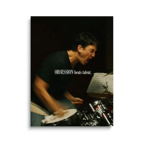Whiplash Obsession Beats Talent Motivational Canvas Wall Art