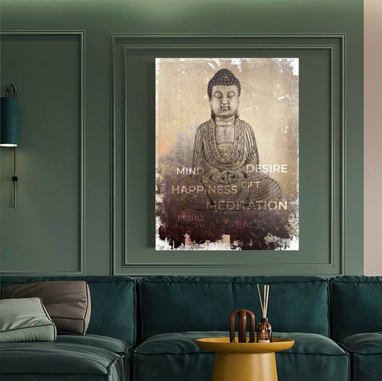 Zen Buddha Mindfulness Wall Print