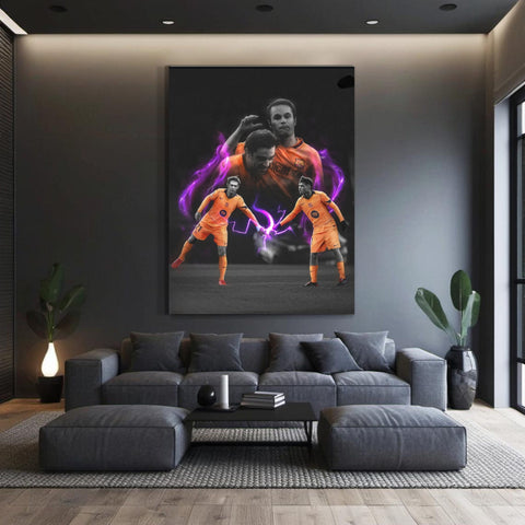 Barcelona Legends Connection Motivational Canvas Art