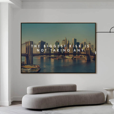 The Biggest Risk Canvas Wall Art – motivational decor