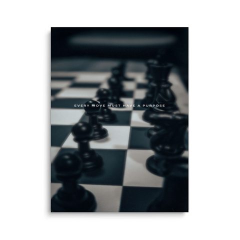 Chess Motivational Quote Canvas Wall Art