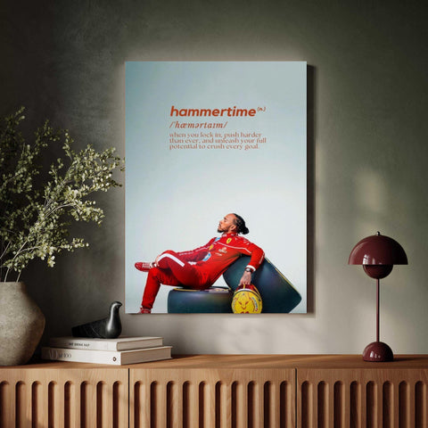 Lewis Hamilton Hammertime Motivational Canvas Art