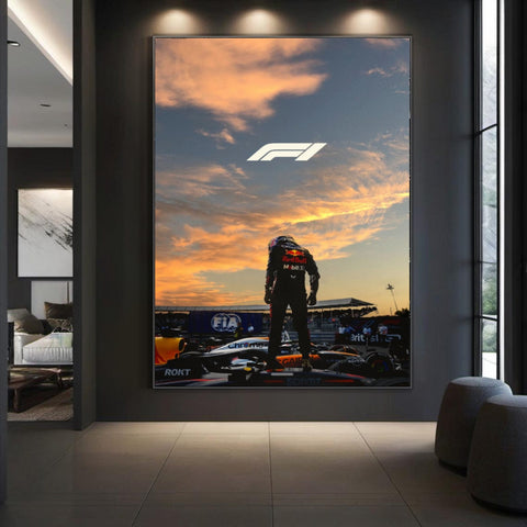 F1 Champion Victory Moment Canvas Art
