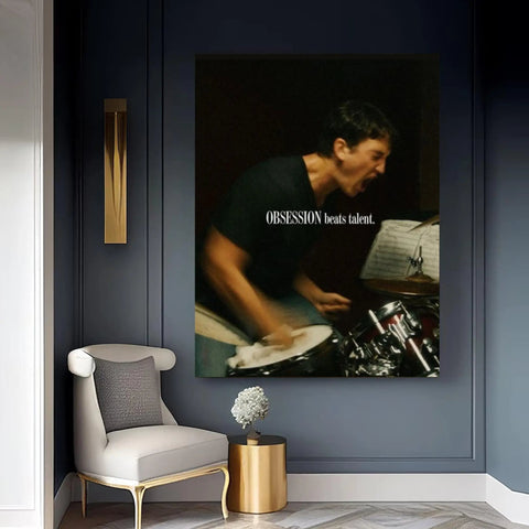 Whiplash Obsession Beats Talent Motivational Canvas Wall Art