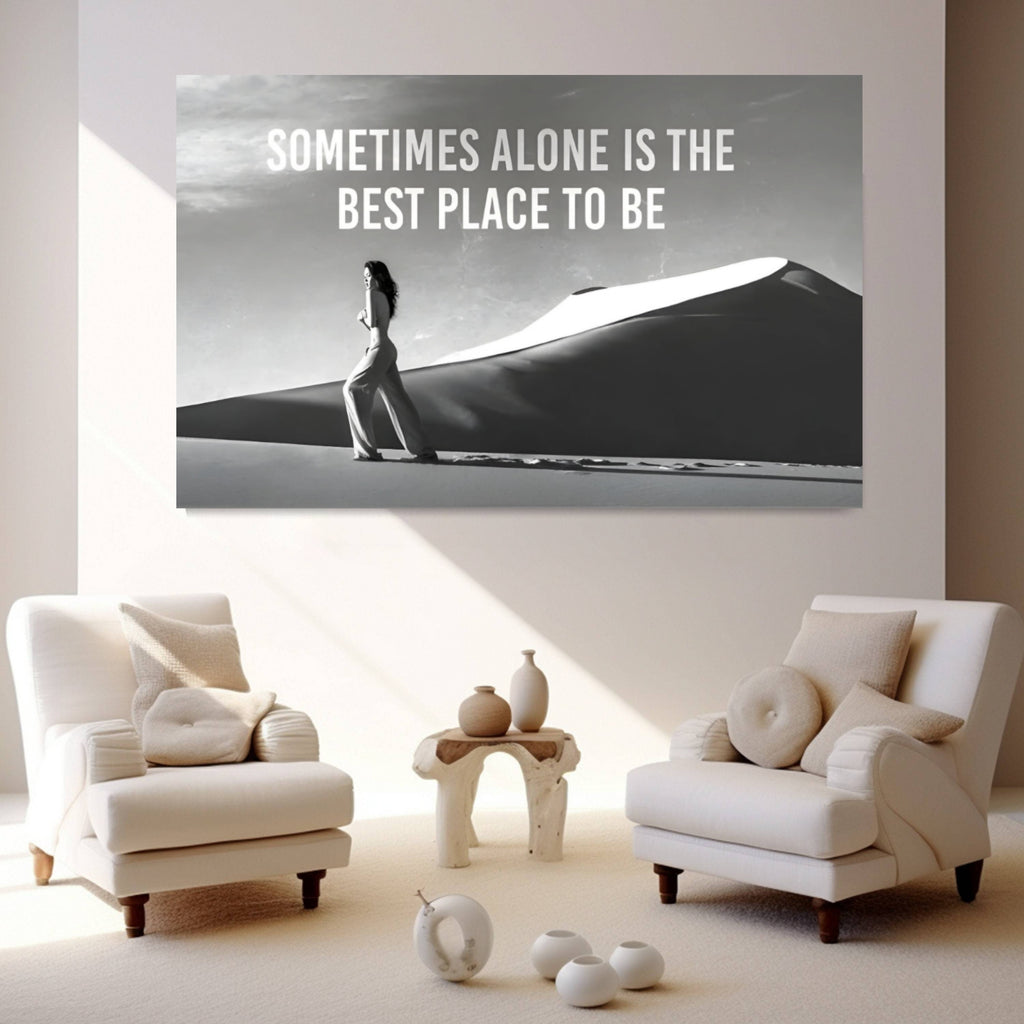 Inspirational Quote Canvas – black and white decor