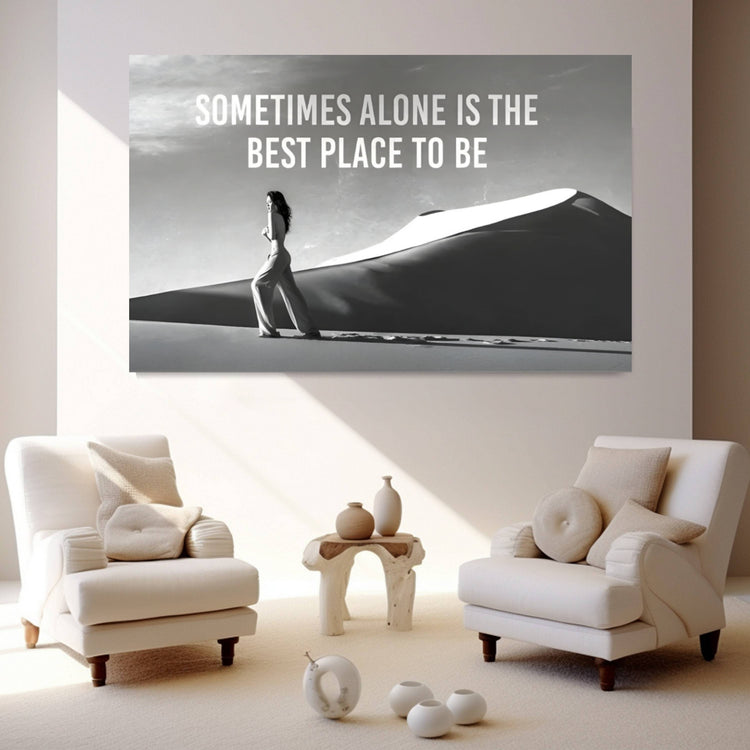 Inspirational Quote Canvas – black and white decor