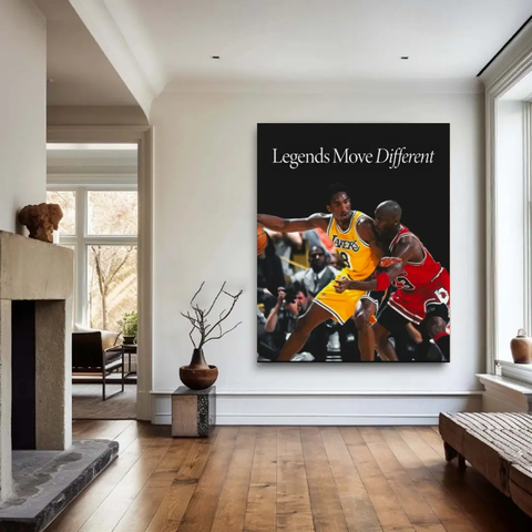 Legends Move Different Basketball Motivational Canvas Wall Art