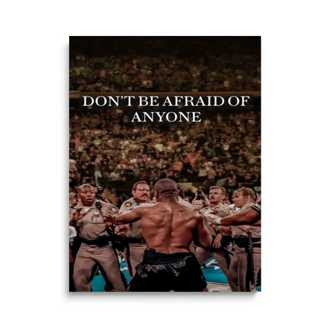 Mike Tyson Motivational Canvas – fearless quote wall art