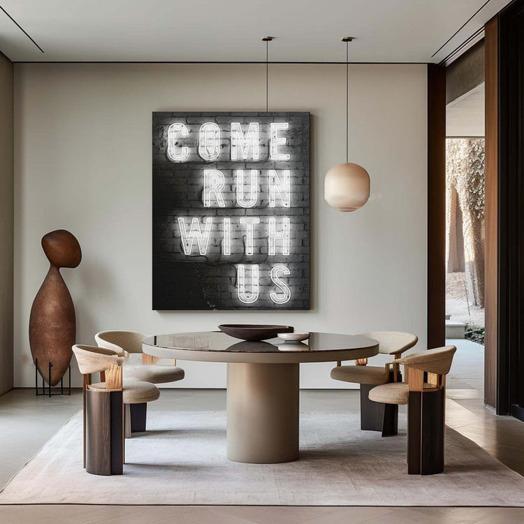 Modern Teamwork Quote Canvas Decor