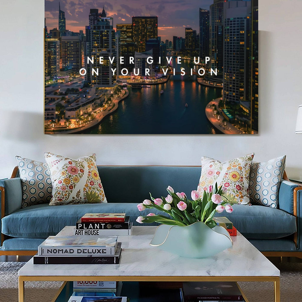 Never Give Up On Your Vision Canvas Print