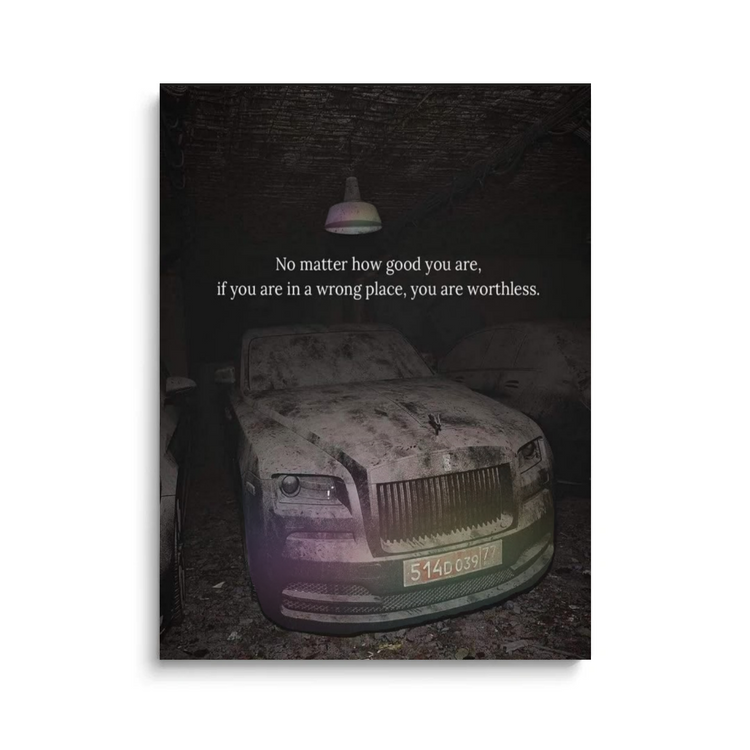 Rolls Royce Motivational Quote Canvas