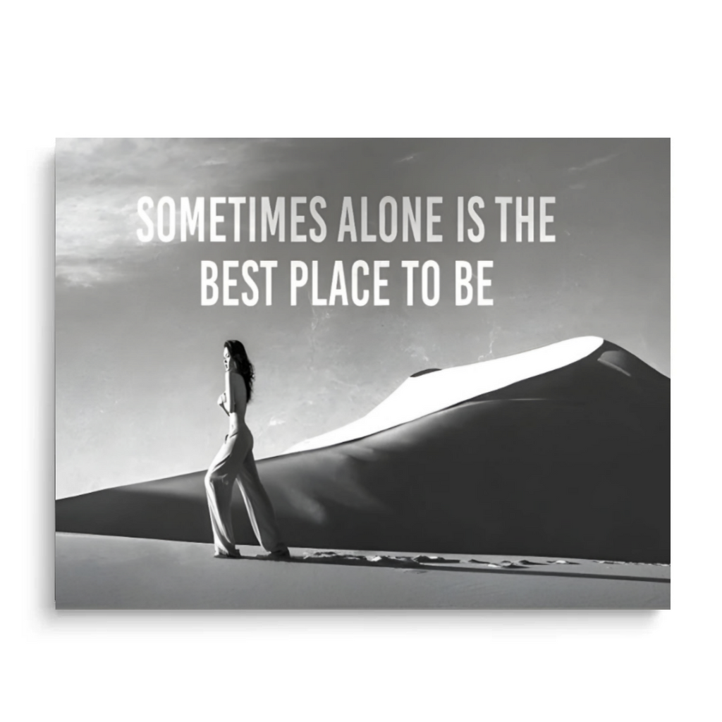 Sometimes Alone Canvas Wall Art – minimalist design