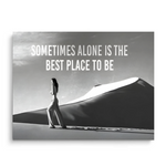 Sometimes Alone Canvas Wall Art – minimalist design