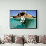 Swimming Bahama Pigs Canvas wall art