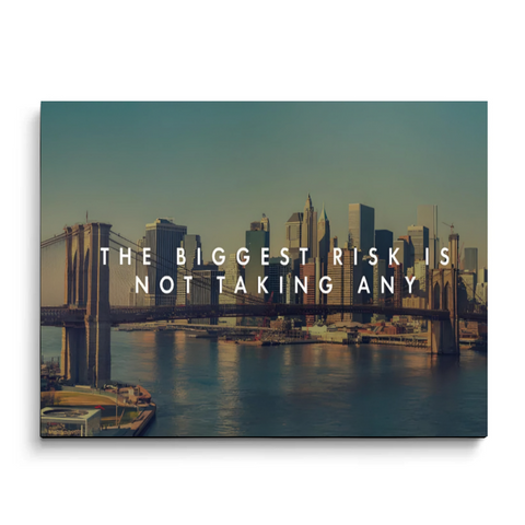 The Biggest Risk Canvas Wall Art – motivational decor