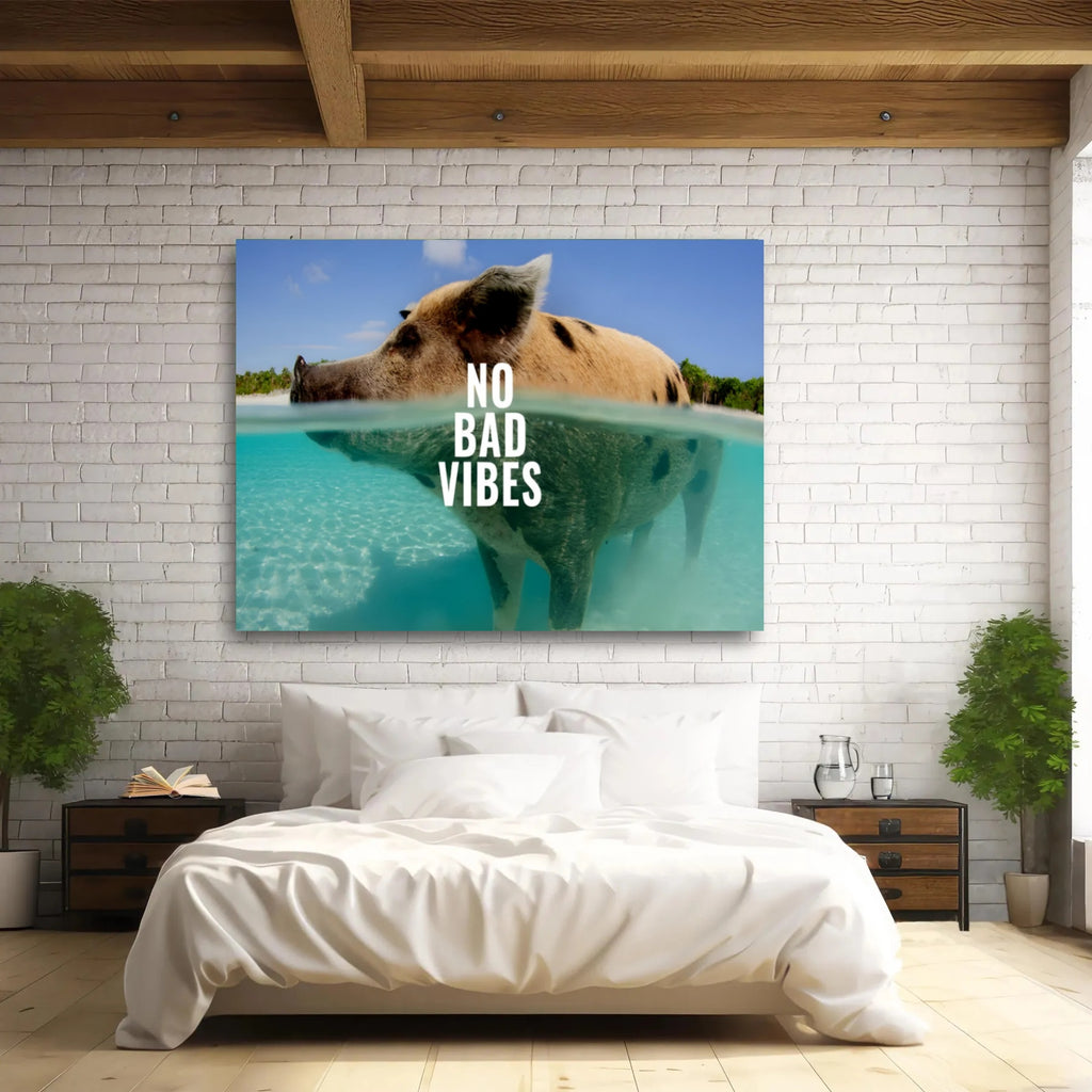 Tropical Beach Positive Mindset Canvas Print