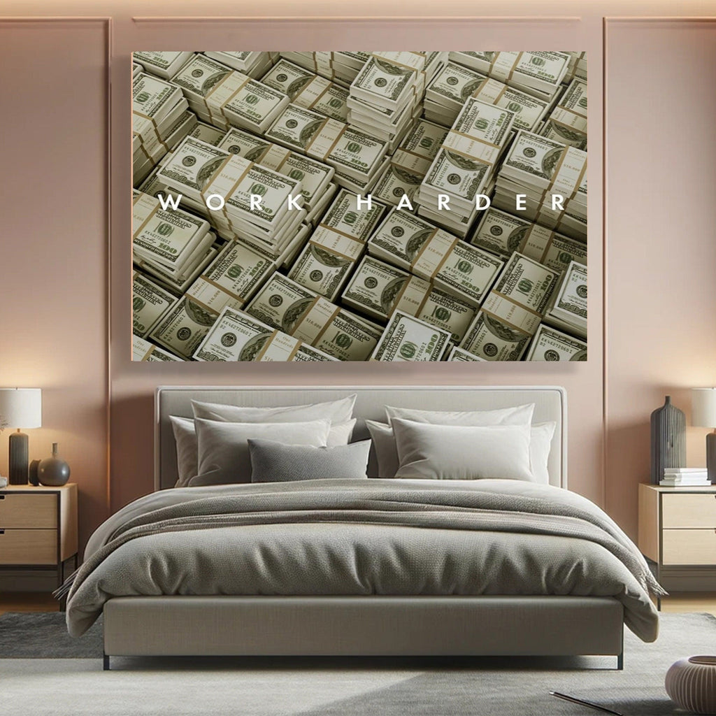 Work Harder Money Canvas