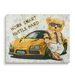 Work Smart Hustle Hard Motivational Canvas Art