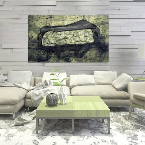 money bag canvas art