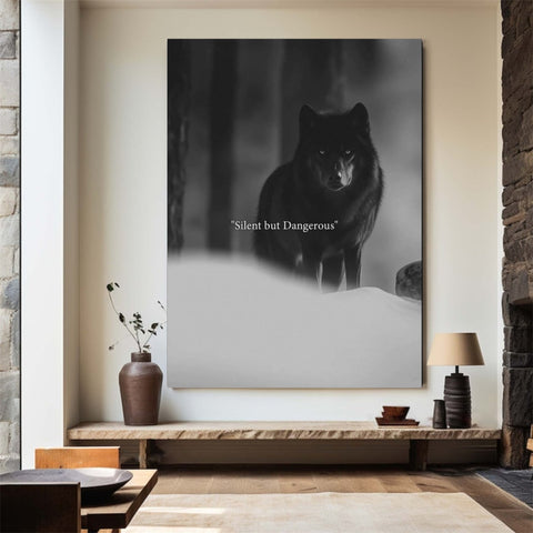 wolf motivational canvas